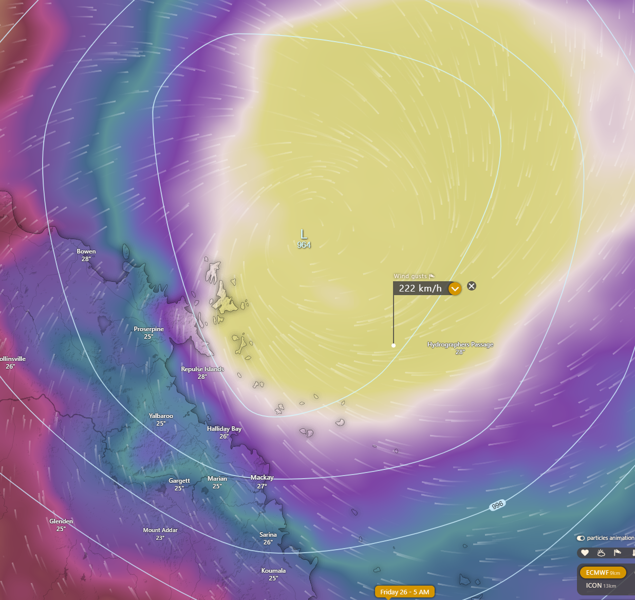 Tropical Cyclone continues to brew in the Coral Sea